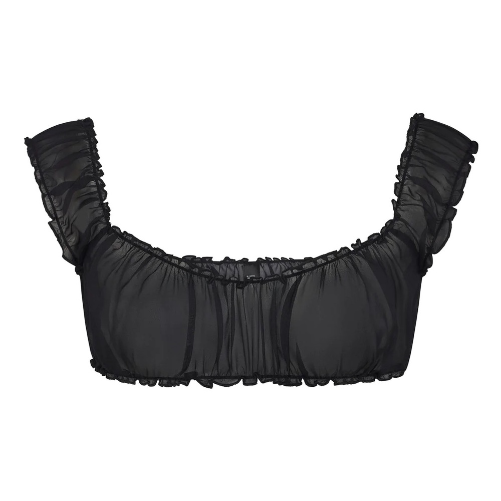 SET - SKIMS ROMANCE CHIFFON CROP TOP & SMOCKED PANTS - SOLD OUT